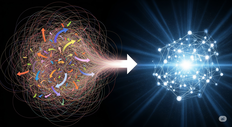 Technology roadmap visualization showing predictive product strategy
