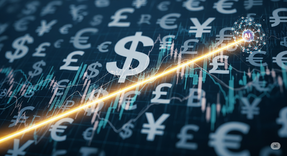 Financial services data visualization showing signal and noise patterns